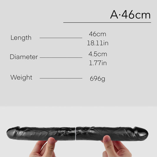 Double Ended Dildos (Glass/Black)