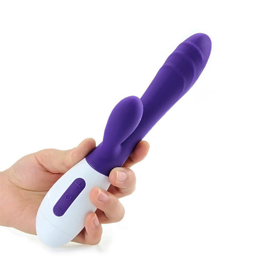 Rechargeable G Spot Rabbit Vibrator for Clitoris G-spot Stimulation,Waterproof Dildo Vibrator with 20 Powerful Vibrations Dual Motor Stimulator for Women or Couple Fun
