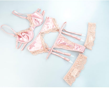 4-piece bra set with suspenders